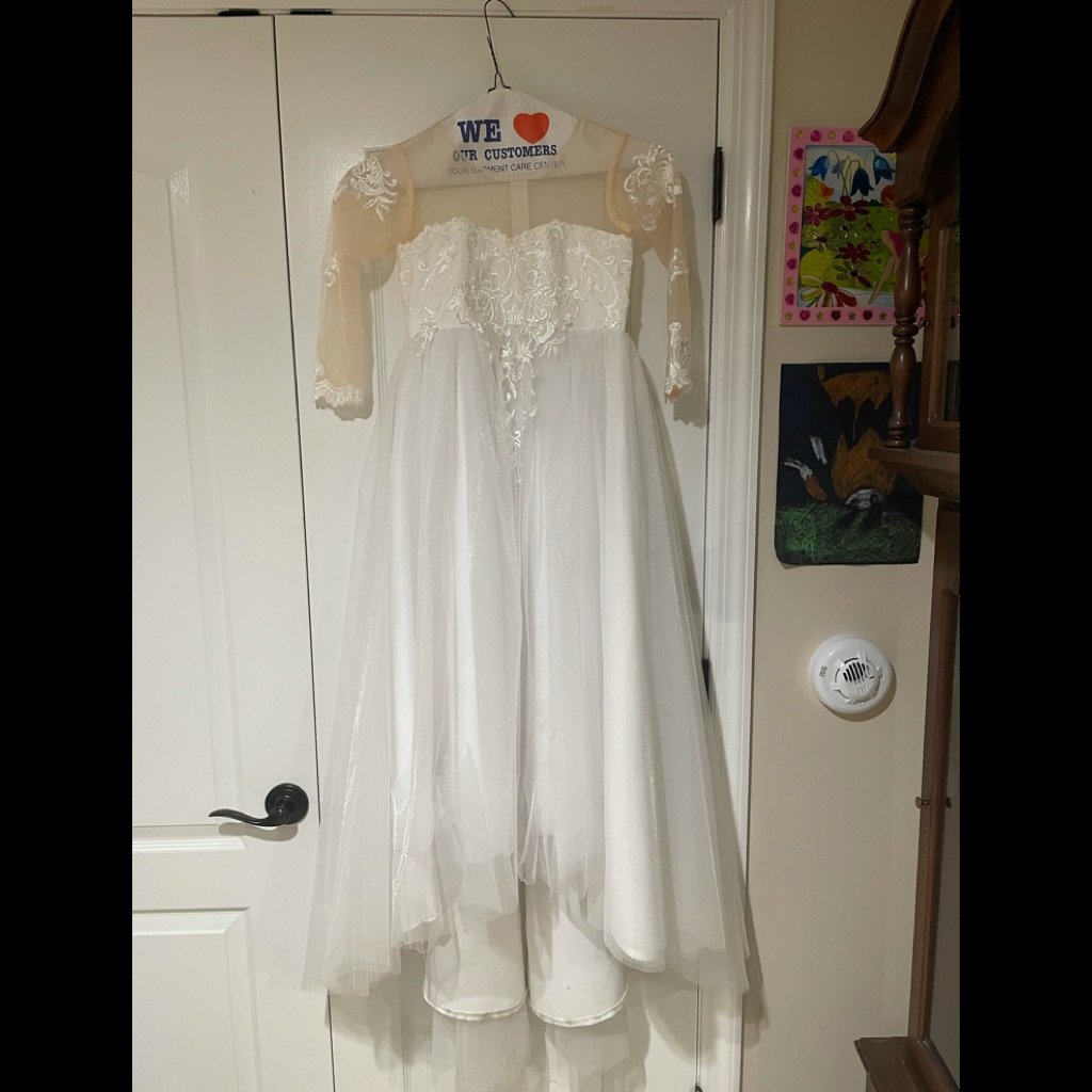 Girls White Hi-Lo Gown - Communion, Flower Girl